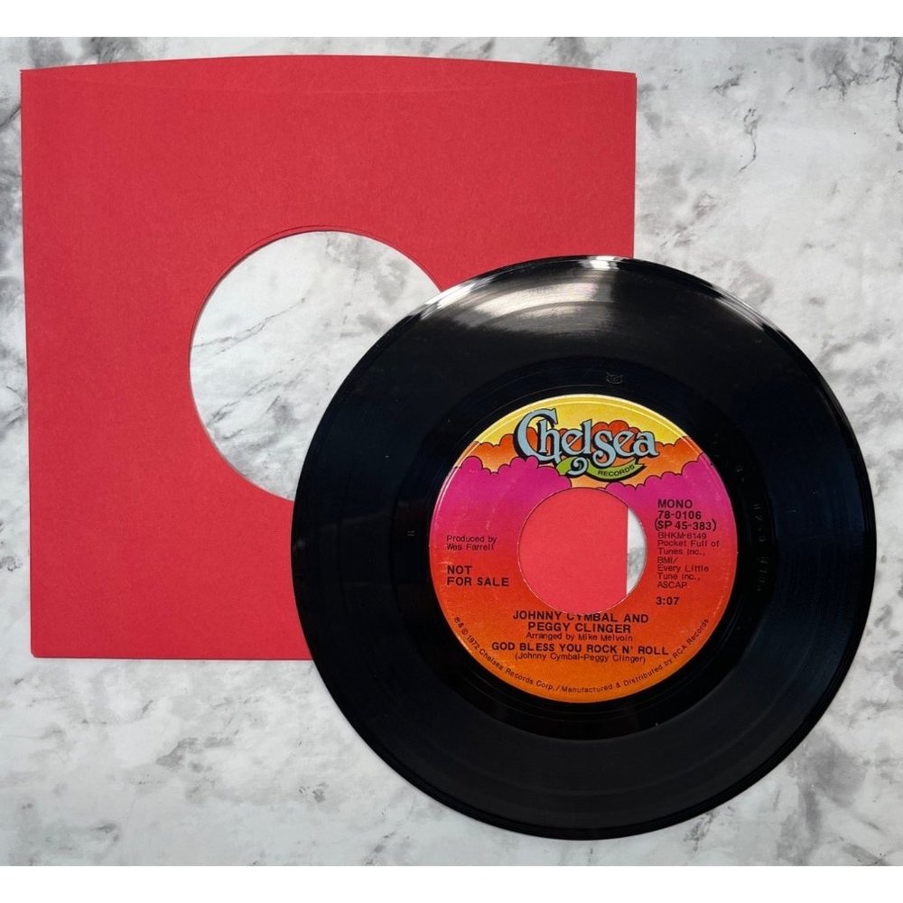 Johnny Cymbal and Peggy Clinger God Bless You Rock n Roll 45 Promo Chelsea - Picture 4 of 4